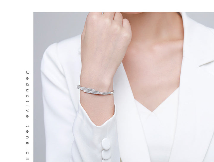 Bracelet en argent de la ligne de mode S925 pour les femmes