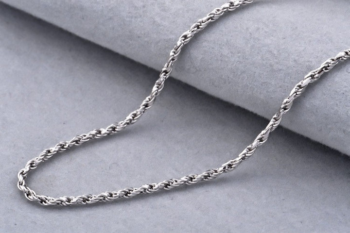 Pure s925 pâte frite torsades de collier en argent sterling