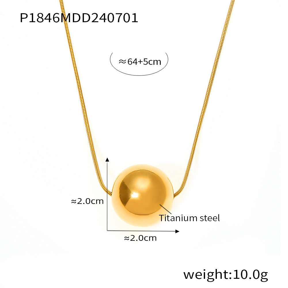 Driedimensionale hanger sleutelbeen ketting titanium staal 18k goudplating entry lux ornament