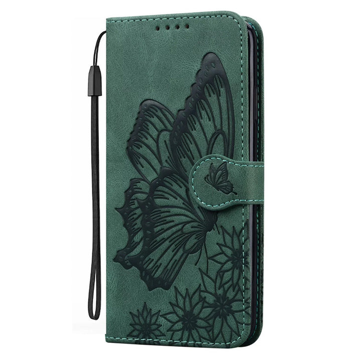 Retro Big Bowknot Embossed Leather Case Phone Case