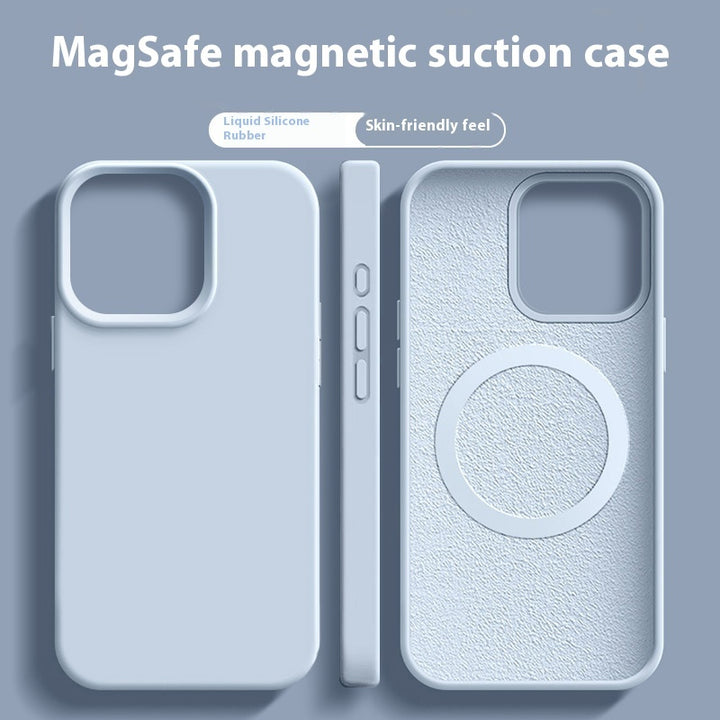 Telefonfodral magnetisk flytande silikon