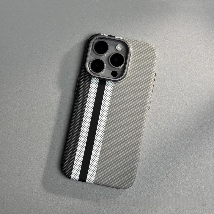 Magnetic Carbon Fiber Pattern Drop-resistant Mobile Phone Protective Case