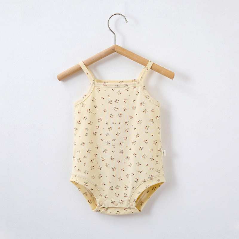 Summer insy style bebê sling algodão macacão impresso
