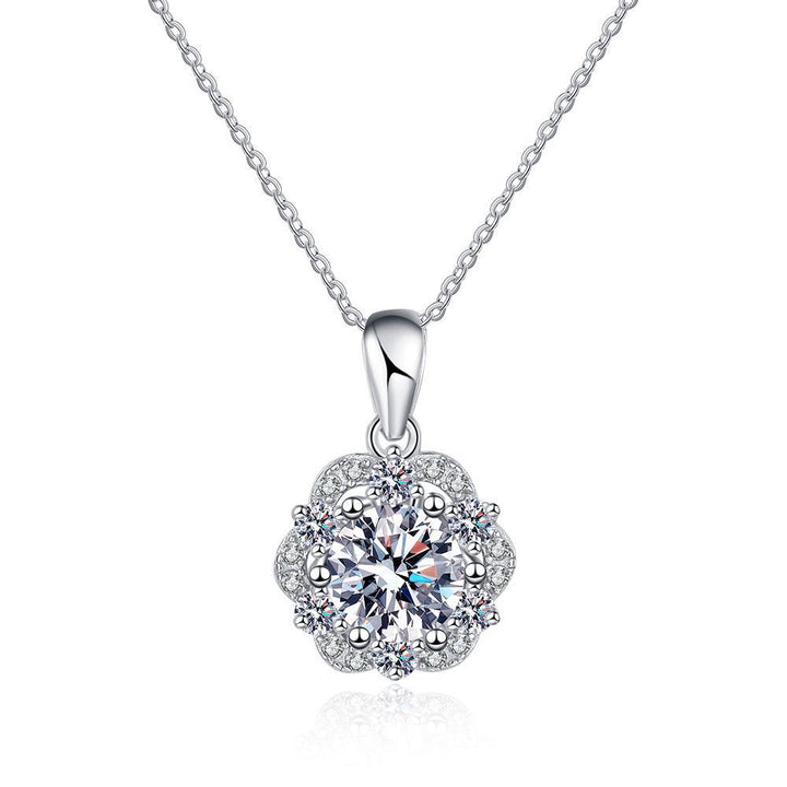 S925 Sterling Silver Pendant Moissanite Necklace