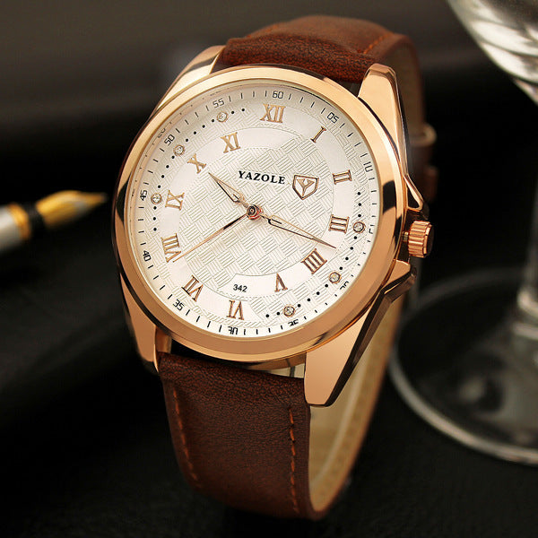 Quartz de montre pour hommes d'affaires