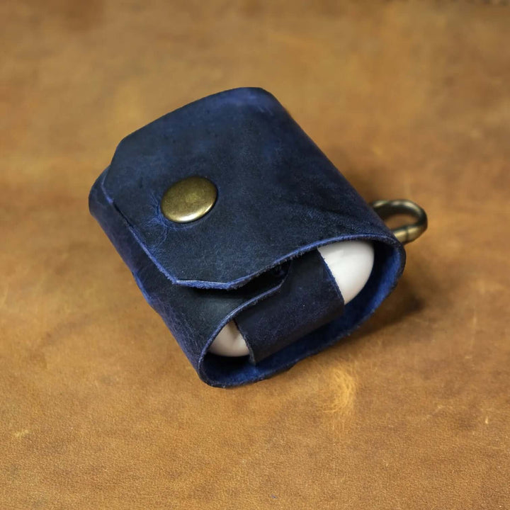 Apple Airpods Pro Handmade Leather Case Blue