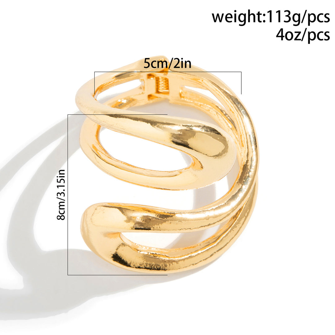 Exaggerated Glossy Ring Retro Hollow Bracelet