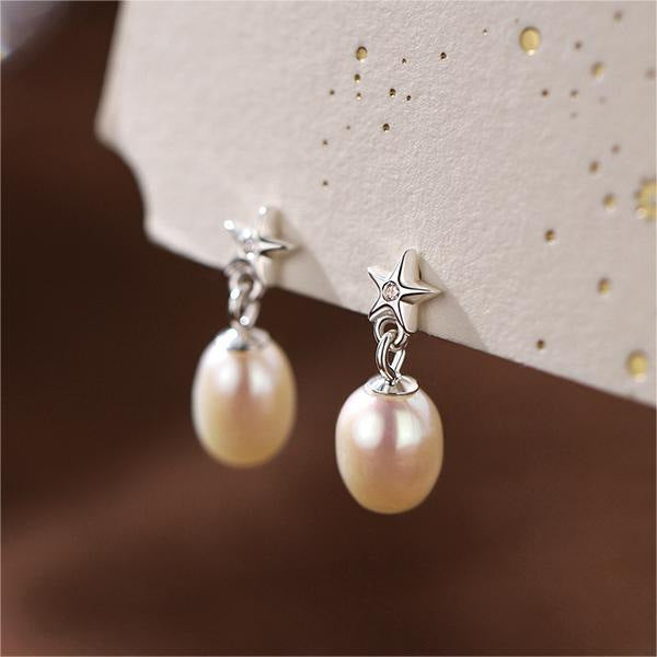 Fashion Star Pearl Ear Studs Femmes