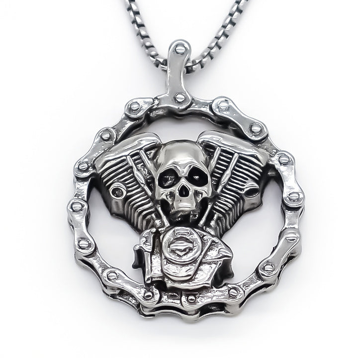 European And American Skull Pendant Men's Metal Alloy Necklace