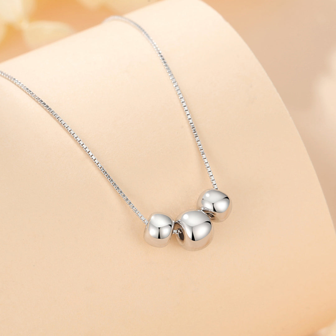 Small Balls Sterling Silver S925 Necklace Design High Sense