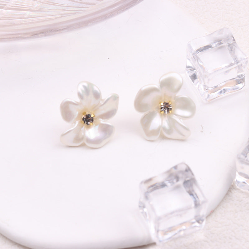 Irregular Colorful Transparent Small Flower Acrylic Earrings