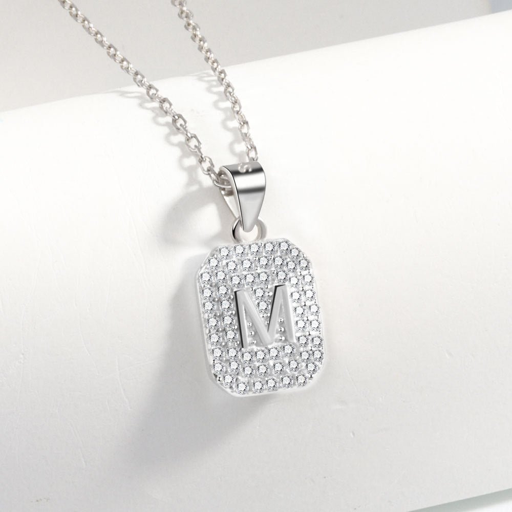 Women's Fashion Simple Sterling Silver Letter Necklace
