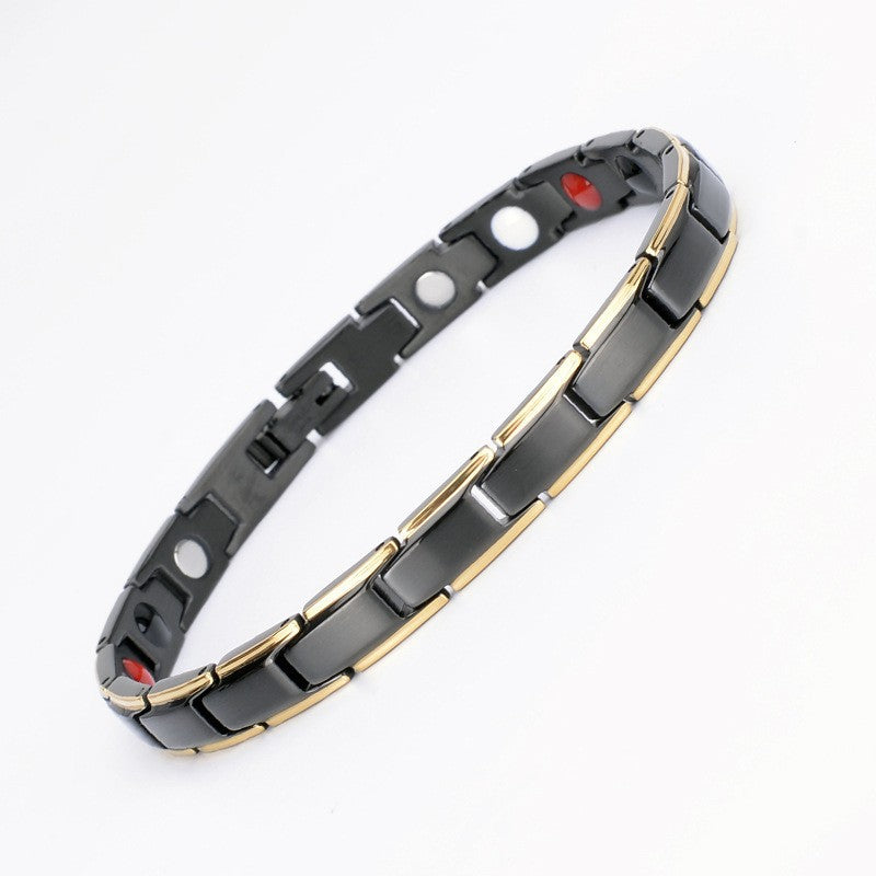 Women's Beveled Stainless Steel Simple Bracelet