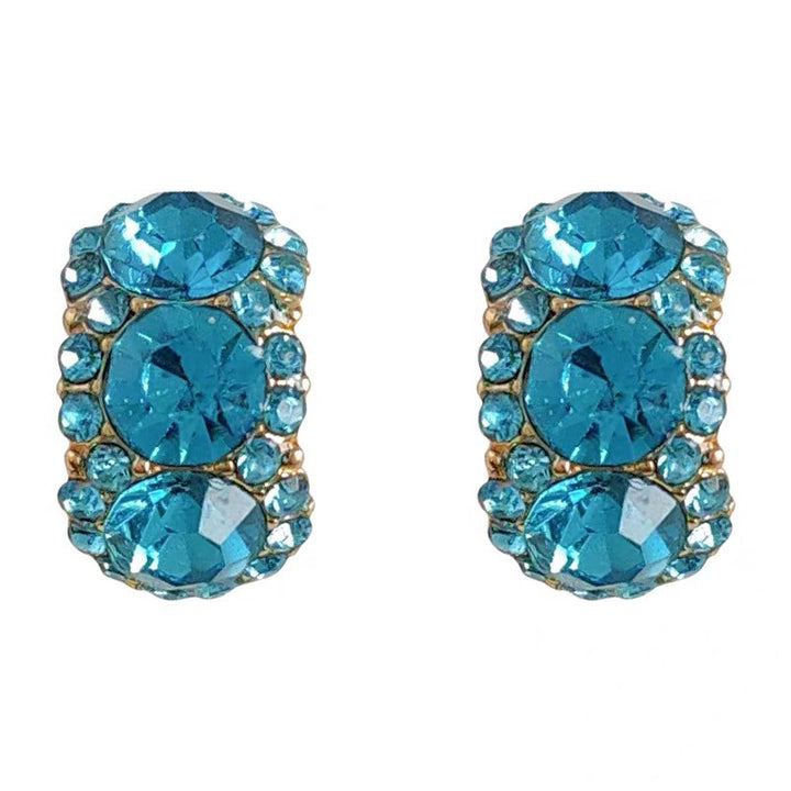 Cold Extract Blue Niche Design Stud Earrings Simple
