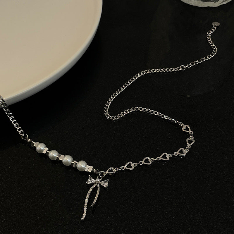 Special Interest Design Bow Pearl ketting