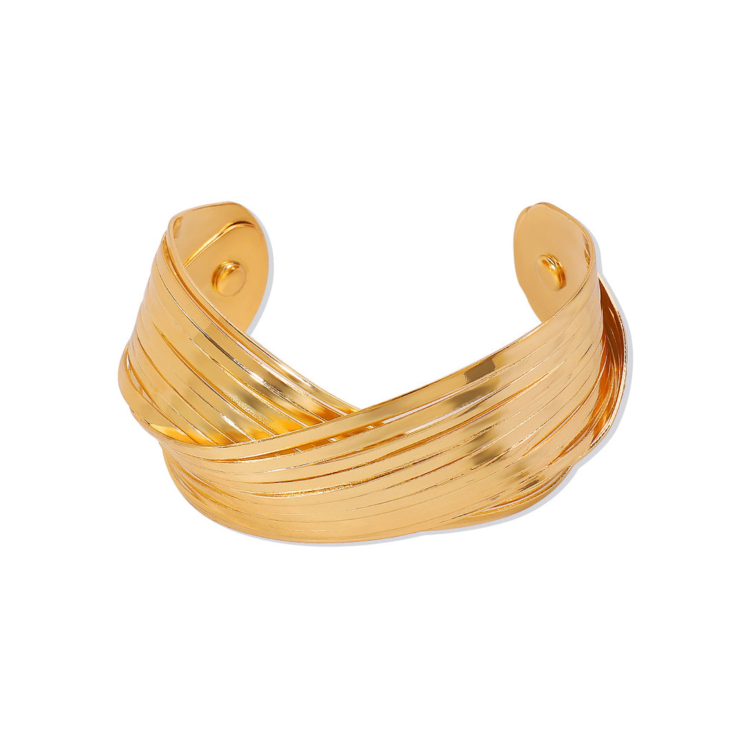 Bracelete linear linear de alto perfil Hollow out