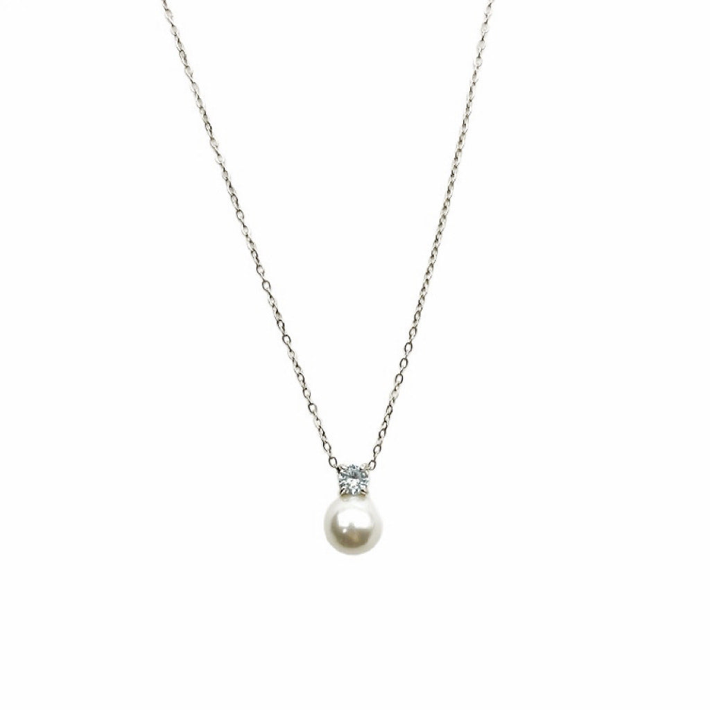 Легкая роскошная ожерелье из одиночного подвесного ожерелья из жемчуга