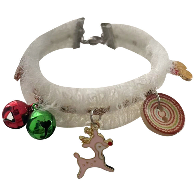Bracelet de costura de botones de campana de alce de Navidad