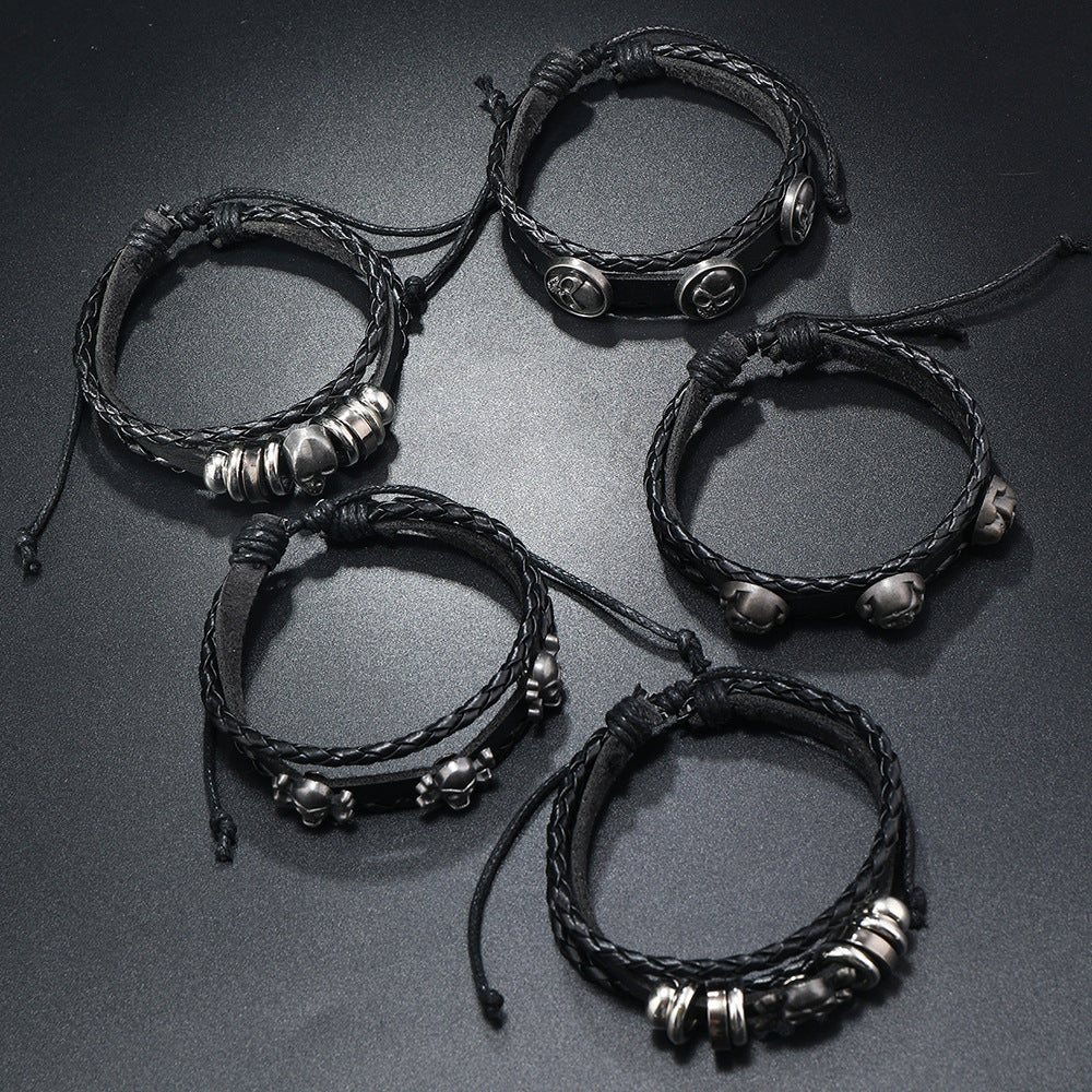 Men's Friend Hand-woven Five-piece Multi-layer Suit Bracelet
