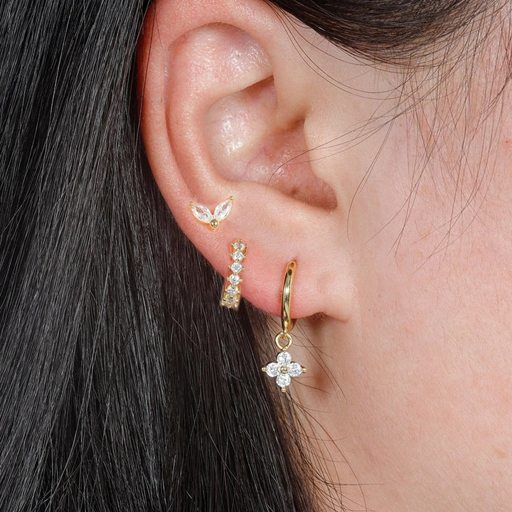 Boucles d'oreilles pour femmes conception d'intérêt spécial simple floral