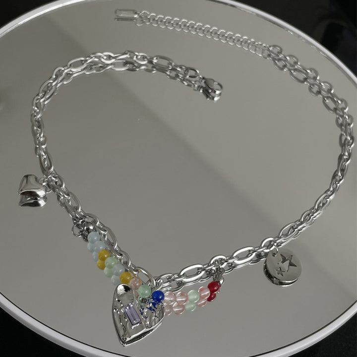 Красочное ожерелье любовного бисера для женщин