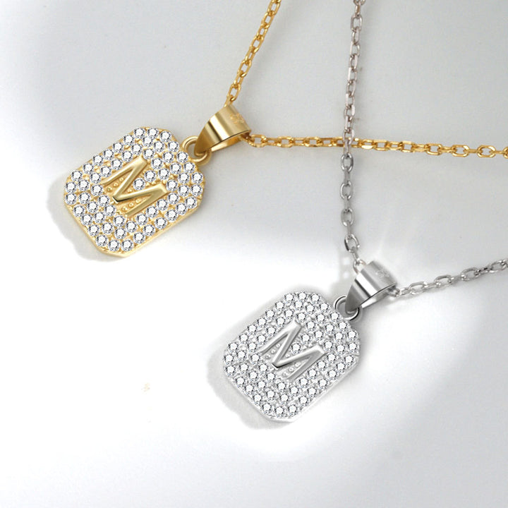 Frauenmode einfache Sterling Silber -Buchstabe Halskette