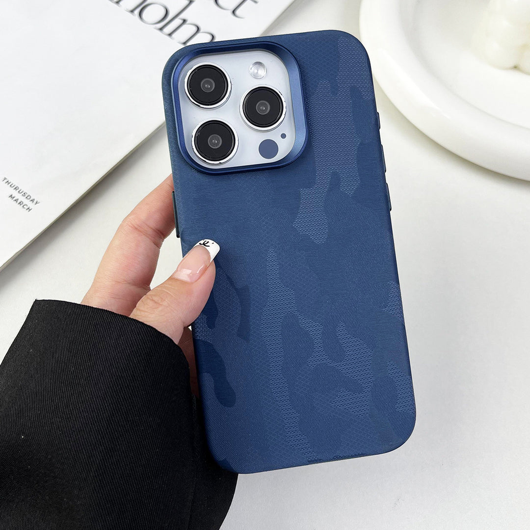 Applicable Fiber Camouflage Magnetic Phone Case