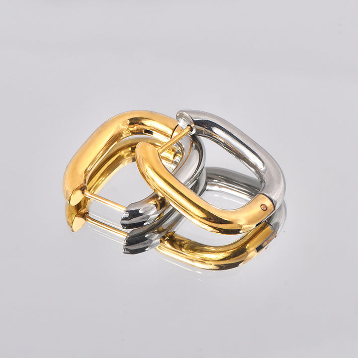 Metallic U-shaped Stainless Steel Earrings
