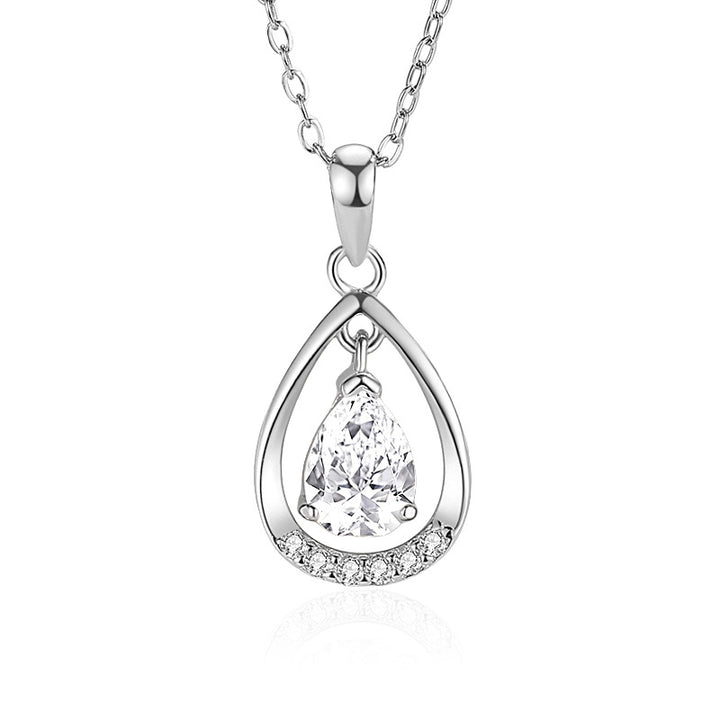 925 Sterling ezüst nyaklánc női angyal könnyek nyaklánc divat alakú