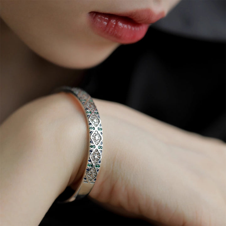 Kleurrijke elegante armband voor dames retro mode