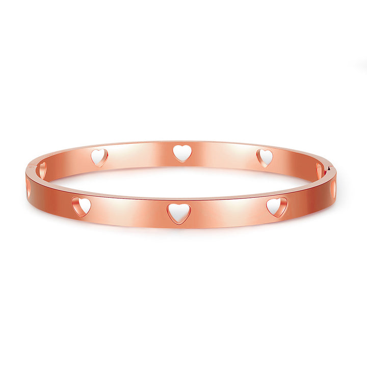 Heart Trendy Stainless Steel Simple Buckle Bracelet