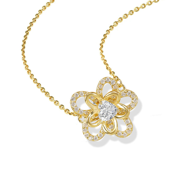 S925 Silber Halskette Sonnenblumenkette