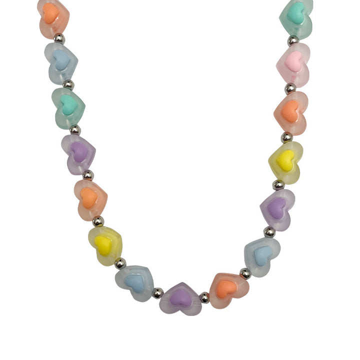 Special-interest Design Candy-colored Love Necklace