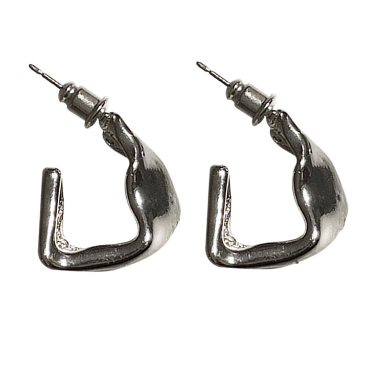 European And American Metal Personality Irregular Ear Studs