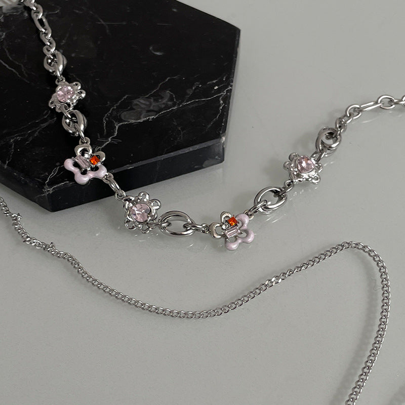 Special-interest Design Flower Double-layer Necklace