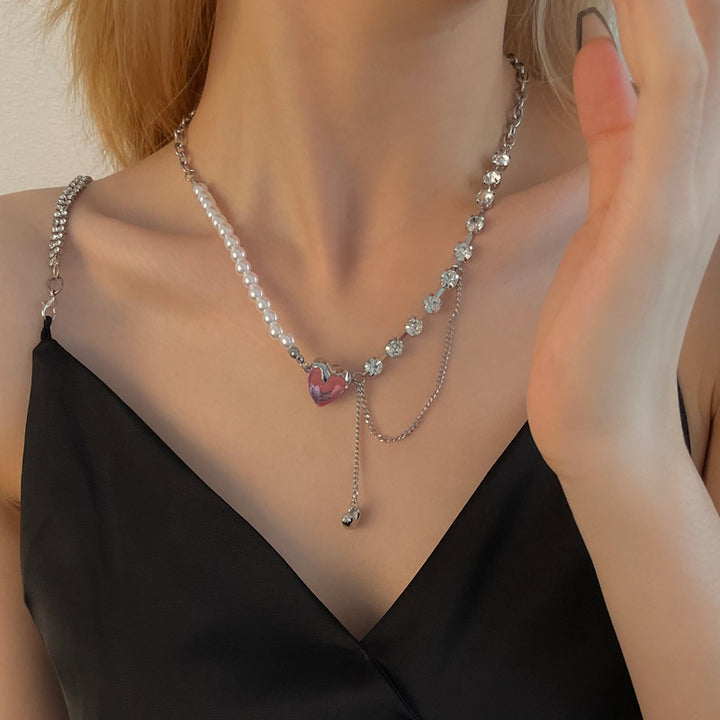 Heart-shaped Multi-part Pearl Necklace Summer Design Advanced