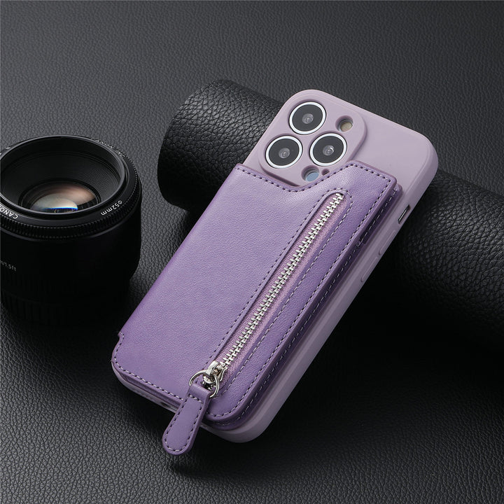 Fashion Wallet Fine Hole Silicone Velvet Card Insert Protective Shell