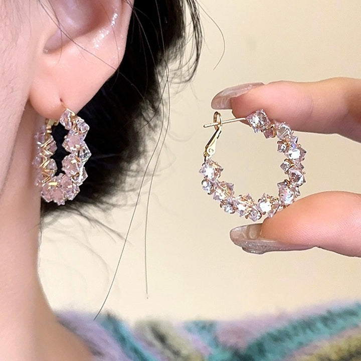 Women's Fashion Full Diamond Earrings Special-interest Design