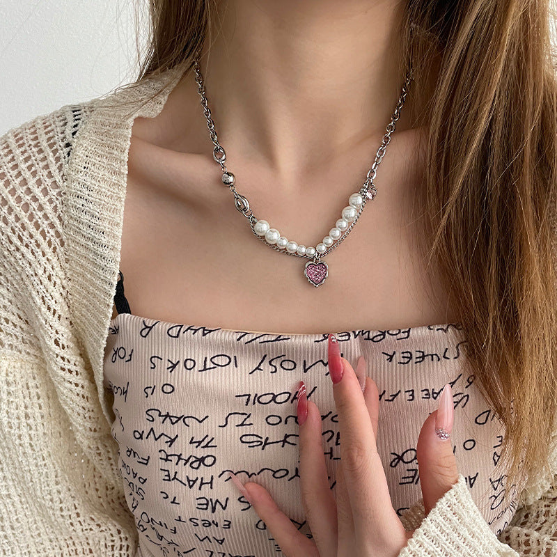 Liebe Perlenkette für Frauen besonderes Interesse Leicht Luxus y2g