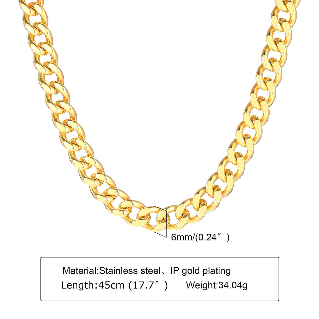 Edelstahl -Schleifkette Halskette Gold Frauen Schlüsselbeinkette