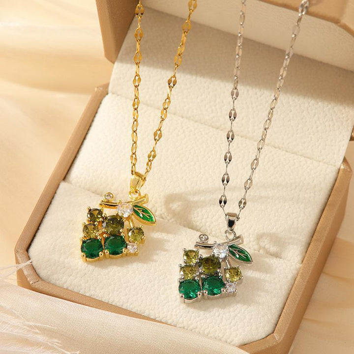 Modedesign Emerald Traubenkette für Frauen