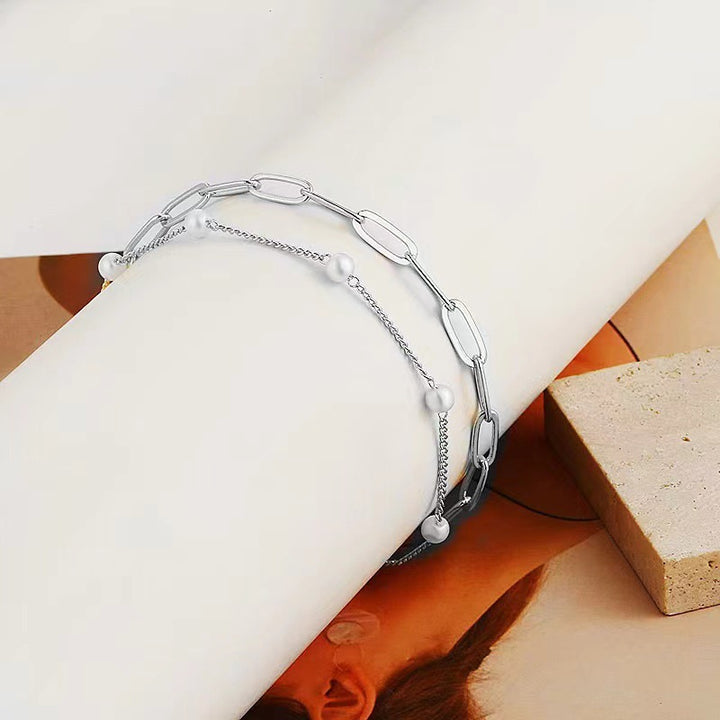 Double-layer Pearl Bracelet Fashion Simple