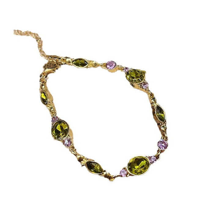 Women's Exquisite Green Rhinestone Bracelet