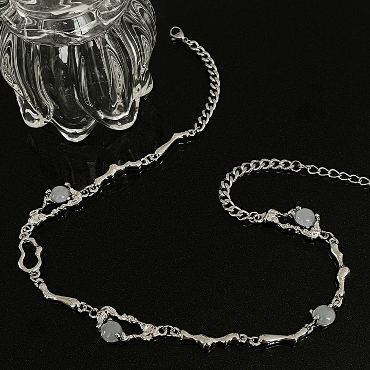 Irregular Pin Necklace For Women Light Luxury