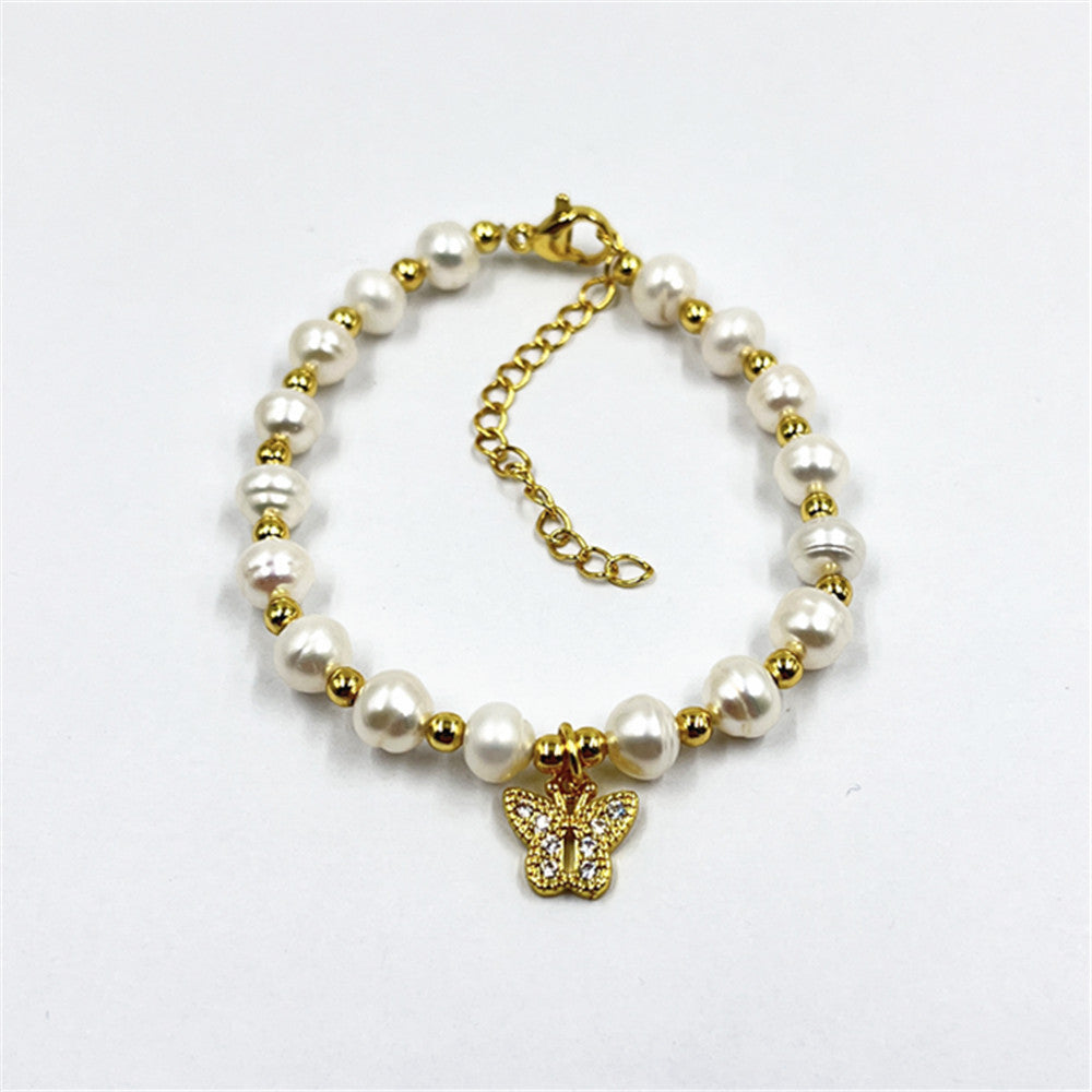 Women's Fashion Irregular Shaped Baroque Style Freshwater Pearl Bracelet