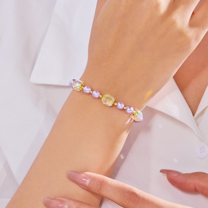 Retro Crystal Pearl Armband weibliche Nische