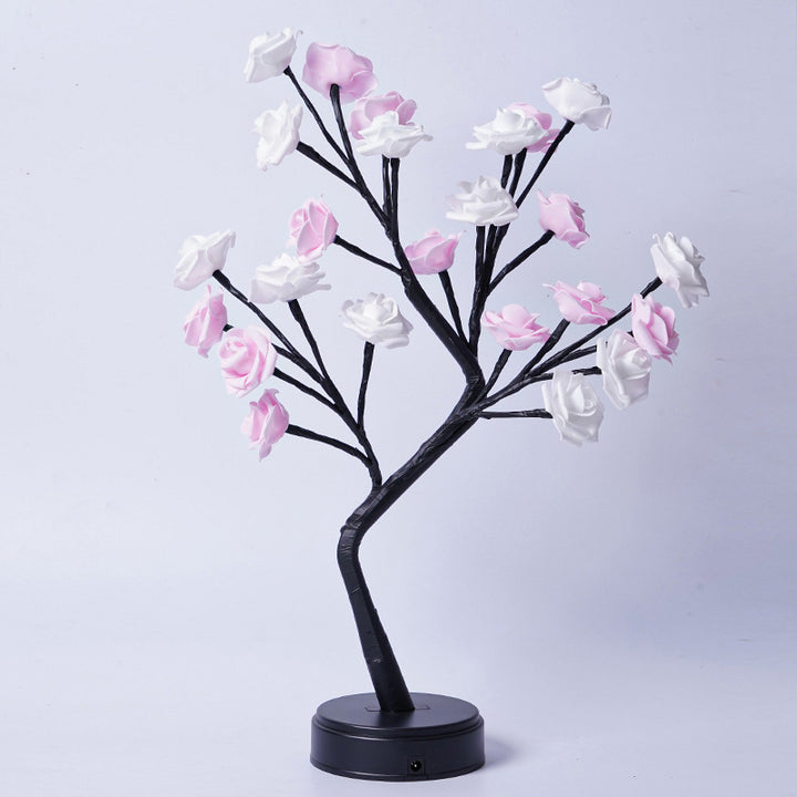 Настольная лампа цветочные дерево розовые лампы феи настольные ночные свети