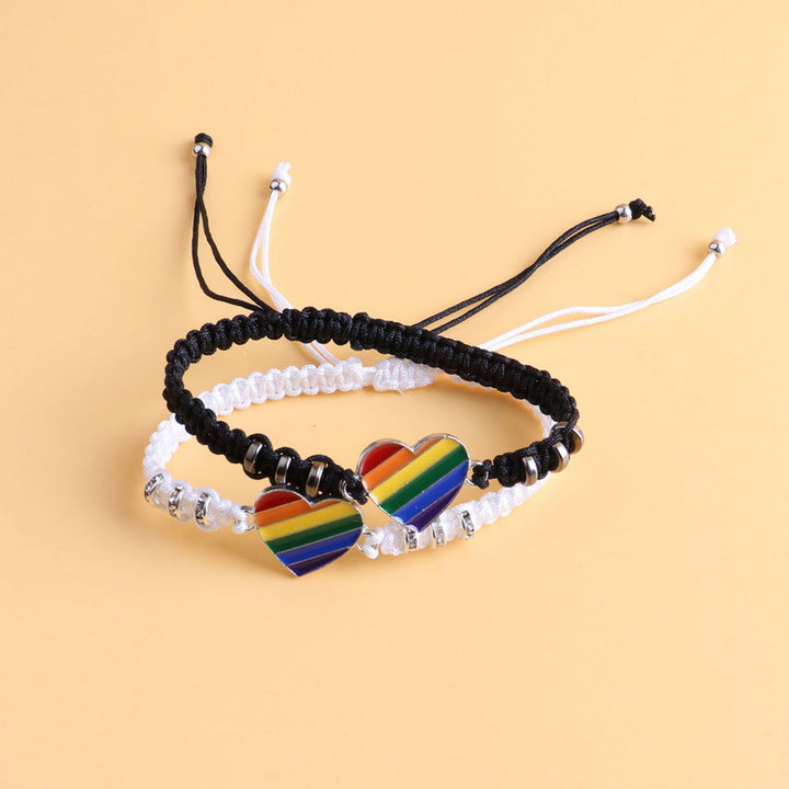 Regenboog kleur puzzel roddel yin en yang armband