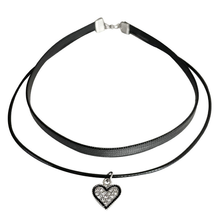 Women's Korean-style Love Double-layer Necklace Special Interest Light Luxury