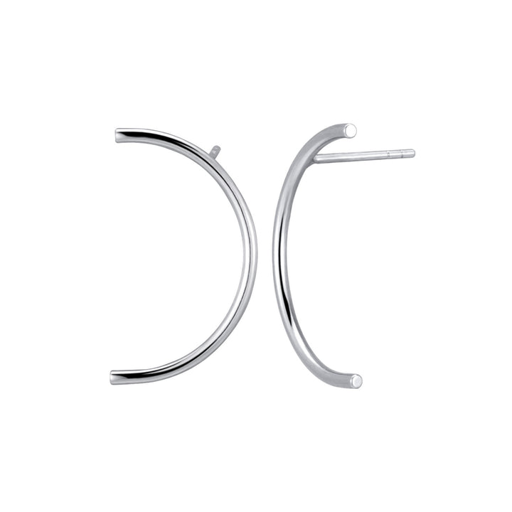 Minimalist Geometric Symmetrical Semicircle Stud Earrings